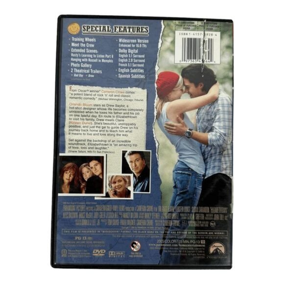 Elizabethtown DVD Widescreen Edition Starring Orlando Bloom & Kirsten Dunst - Picture 3 of 3